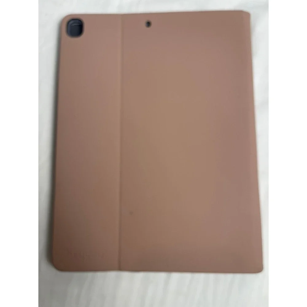 Heyday iPad 10.2-inch Folio Case with Pencil Holder Mauve Pink Stand Cover